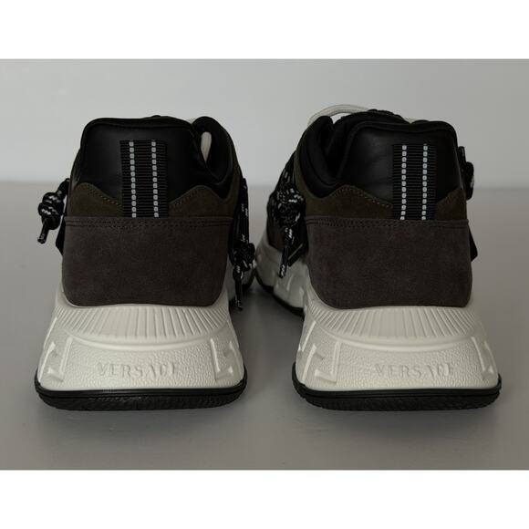 Versace Men\'s Greca Sneakers Gray/Green 13.5 US (46.5 Euro) IT 1021490 IT NIB main image 4